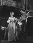 Fig. 22. Katherina (Peggy Ashcroft) and Petruccio (Peter O’Toole) in John Barton’s 1960 Royal Shakespeare Company production of The Taming of the Shrew.