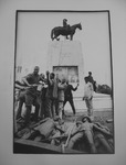 Fig. 33. Sometime over the transition phase, Ricardo Rangel photographed a group of men in Lourenço Marques dismantling a colonial monument of a Portuguese general.