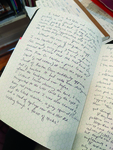 Color photograph of handwritten journal page.