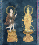 Kūya (left) and Perceiver or World Sounds (right); hanging scroll.