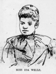 Ida B. Wells-Barnett. Illustration from the Westminster Gazette, May 10, 1894, p. 1