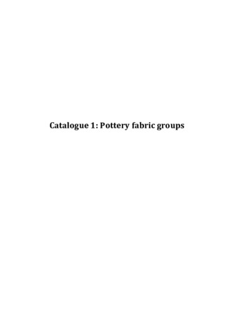 A series of tables which show the pottery fabric groups present at each site.