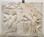 Fig. 6. Relief from the Bay of Naples depicting a comedy in performance.