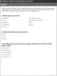 English language version of the Bosniak Identity Research Survey Questionnaire booklet generated specifically for this study with a focus on topics relating to the participants’ perceptions about their group and Bosniak identity. The 14-page booklet begins with the heading and an explanation of the purpose of the study, confidentiality protocols, and the researcher’s contact information. Each of the following pages of the questionnaire relates to different aspects of Bosnian Muslim groupness. The booklet ends with questions about the participant’s demographic information. The survey was designed to collect the maximum amount of information about the group, however, the discussion and data description provided in the book is limited only to the questions used for this inquiry. Region page.