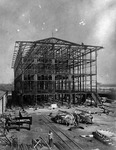 Archival photograph of Hotel ABC, Leopoldville, under construction. RMCA collection