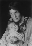 H.D. holding her daughter Perdita, when Perdita was a very young child.