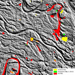 16 square km quadrangle on the lower terrace near Goch; 5% of the area featuring altered topsoil.