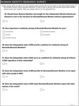 English language version of the Bosniak Identity Research Survey Questionnaire booklet generated specifically for this study with a focus on topics relating to the participants’ perceptions about their group and Bosniak identity. The 14-page booklet begins with the heading and an explanation of the purpose of the study, confidentiality protocols, and the researcher’s contact information. Each of the following pages of the questionnaire relates to different aspects of Bosnian Muslim groupness. The booklet ends with questions about the participant’s demographic information. The survey was designed to collect the maximum amount of information about the group, however, the discussion and data description provided in the book is limited only to the questions used for this inquiry. Religion.