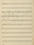 A hand-­written lead sheet for the alto saxophone part to Eric Dolphy’s “Out to Lunch.” The melody is written in pencil on staff paper.