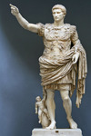 Photograph of statue of Augustus from Prima Porta.