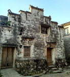 Photograph of the facade of a household in the fortified city of Taozhu.