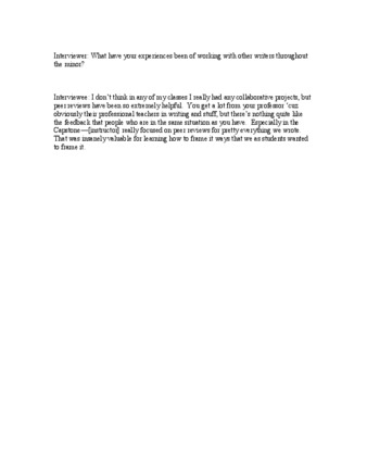 View PDF (57 KB), titled "Transcript for Zach's Audio Clip"