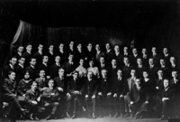 "ILGWU Local 25 Executive Board" (from UNITE Archives, Kheel Center, Cornell University, Ithaca, NY 14853-3901 [1915]). Male domination of union leadership positions in the ILGWU is dramatically captured in this group portrait. In a local almost entirely composed of women, the board has only three women. Women in Local 25 turned to languages of union democracy and class empowerment in Communism to voice resentment over their exclusion from leadership positions.