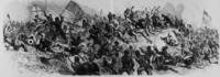 Figure 2.7 "Assault of the Second Louisiana (Colored) Regiment on the Confederate Works at Port Hudson, May 27, 1863."