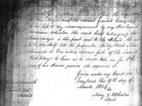PANL, GN 5/1/C/9, 3, Will of Mary Whealan, 19 March 1804.