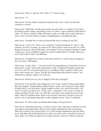 View PDF (65 KB), titled "Sadie Exit Interview"