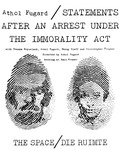 Fig. 3. Promotional poster for play with two fingerprints, one darker, one lighter. Image of man and woman ghosted from within each of the fingerprints. Old typewriter font.