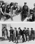 Figure 3.8 "An argument against whisky drinking": "In the prison pen—A Sunday morning scene at the police court"; "On the way to the island—Entering the 'Black Maria' prison-carriage, from the Tombs."