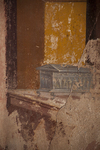 Fig. 1.18. Triclinium 14, north wall, detail of silver casket with figural frieze. Photo: P. Bardagjy.
