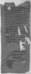 Petition wegen der unrechtmäßigen Bebauungeinesψιλὸςτόπος; Neileus (Herakleopolites), 3.–6. Juli 137 v.Chr. Black and white image of the front of a piece of papyrus with writing on it.