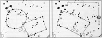 Possible interpretations of the structure in Fig. 2 correlated to two different forms of huts (rectangular and circular) or to a single hut with a small access dromos (top-down phase).