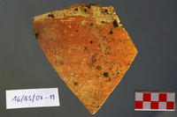 Fig 49: Ostraka 41 inscribed on convex side only, parallel with the throwing marks. Sherd is too fragmentary. Hand looks regular, with seldom ligatures. Text is uncertain.