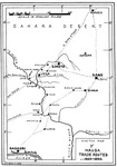 Map of northeastern Nigeria indicating nineteenth-century trade routes.