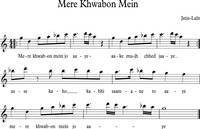 Fig. 2. Musical transcription of “Mere Khwabon Mein