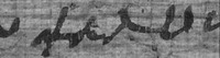 Photograph with detail for the writing of Tychinphalbo in P.Oxy. III 648.