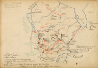Tappan Adney’s map of the eastern woodlands shows western migrations of Native peoples and the diffusion of their canoe types.
