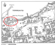 Map: T. Liddell, after M. Russo, Sorrento: Archeologia tra l'hotel Vittoria e Capo Circe, vol. 1 (Sorrento: Bartolomeo Capasso, 1997), fig. 6.