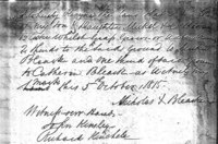 PANL, GN 5/1/C/9, 34 (38), Deed of Gift, Nicholas Bleake, 15 October 1815.