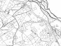 2 Contemporary cadastral map showing the Vigne di San Pietro and the archaeological park of Horace’s Villa (parcels 155-156) (source: Ufficio Tecnico Erariale Roma. Comune di Licenza, foglio 16).