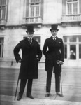Secretary of State Charles Evans Hughes and Sumner Welles. Welles's admired the upright and taciturn Hughes and thought the Secretary a suitable model for emulation. Corbis.