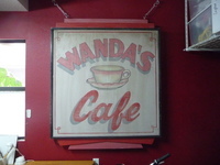 Sign from Wanda's Cafe