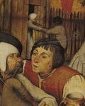 Detail, Peasant's Dance, c. 1567, oil on panel, Kunsthistorisches Museum, Vienna. From Wilfried Seipel, Pieter Bruegel the Elder at the Kunsthistorisches Museum in Vienna (Milan: Skira editore, 1999), 142.