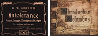Two film title screens with roman text and sepia coloring.