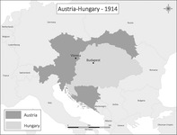 This map shows Austria-Hungary in 1914