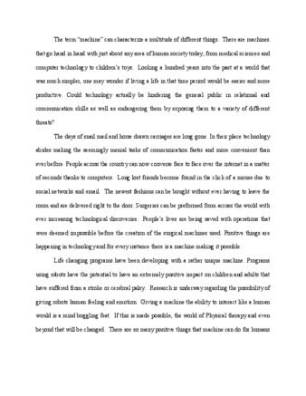 Directed Self Placement Essay response to 2010 prompt.