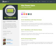 Screenshot of the Mac Power Users podcast homepage