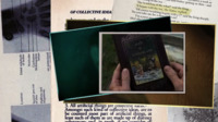 Collage of X-­ray, photos, book pages, and screencaps