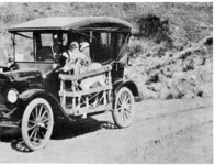 Rural uses of the Ford car; transporting livestock