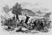 Figure 2.5 "The Charge of the First Iowa Regiment, with General Lyon at its head, at the Battle of Wilson's Creek, near Springfield, Missouri."