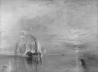 J. M. W. Turner, The Fighting Temeraire Tugged to Her Last Berth to Be Broken Up (1838). Oil on canvas, 90.7 x 121.6 cm. Courtesy of the National Gallery, London/Art Resource, NY.