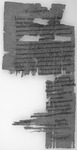 Petition mit dem Ersuchen um Beschleunigungeines Prozessesvor dem Strategen; Koma-Toparchie (Herakleopolites), 19.–20. Juli 137 v.Chr. Black and white image of the front of a piece of papyrus with writing on it.