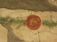 Fig. 1.41. Porticus 40, detail of compass-drawn circle with center motif, workshop B. Photo: P. Bardagjy.