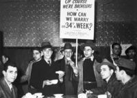 Citation: Union Voice Staff, Bachelor's Demonstration, February 15, 1948, Tamiment Library and Robert F. Wagner Labor Archives, New York.
