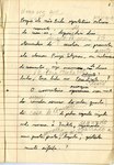 Manuscript page from Bishop's partial translation of Bernard Malamud's short story "The Magic Barrel," with corrections made by another hand.