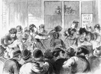 Figure 4.5a "Women's whisky war in Ohio.—Open-air prayer-meeting in front of Dotze's Saloon, Springfield, Ohio."