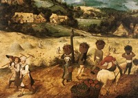 Detail, Haymaking, 1565, oil on panel, Roudnice Lobkowicz Collection, Nelahozeves (Czech Republic). From Manfred Sellink, Bruegel: The Complete Paintings, Drawing and Prints (New York: Harry N Abrams, 2007), 205.